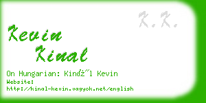 kevin kinal business card